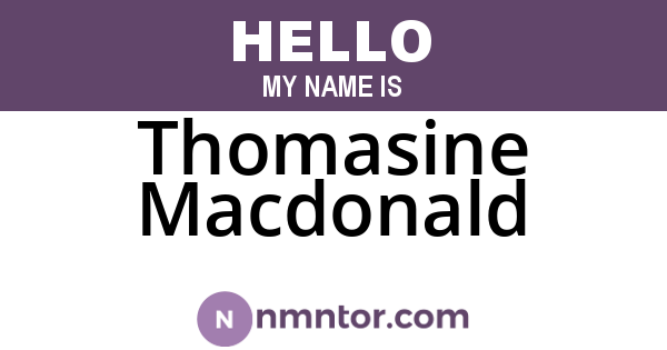 Thomasine Macdonald