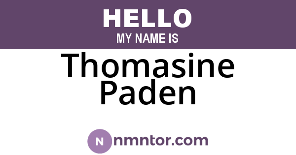 Thomasine Paden