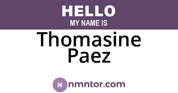 Thomasine Paez