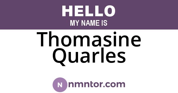 Thomasine Quarles