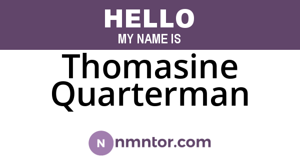 Thomasine Quarterman