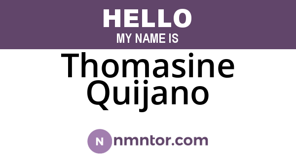 Thomasine Quijano