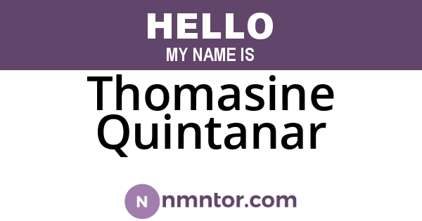 Thomasine Quintanar