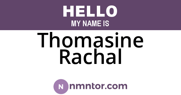 Thomasine Rachal