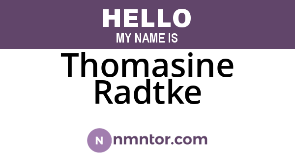 Thomasine Radtke