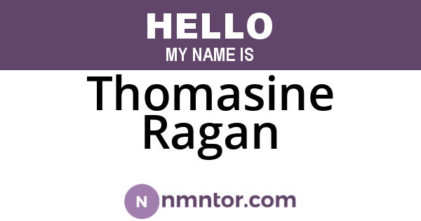 Thomasine Ragan