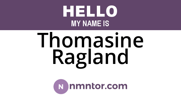 Thomasine Ragland