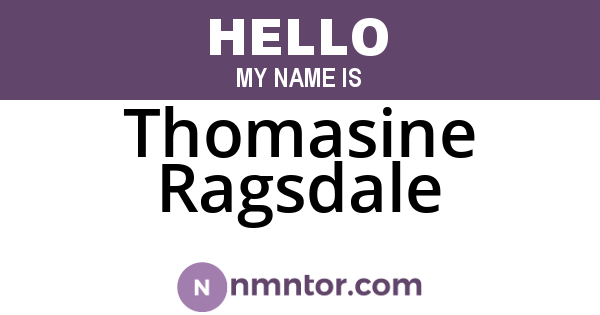 Thomasine Ragsdale