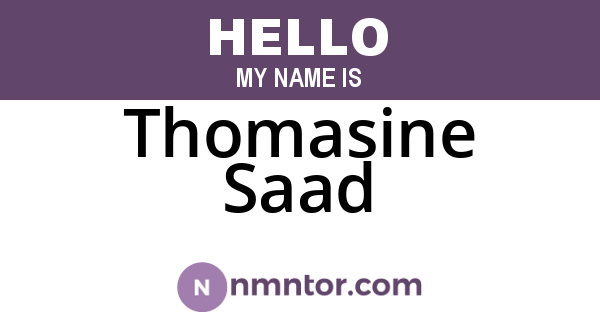 Thomasine Saad