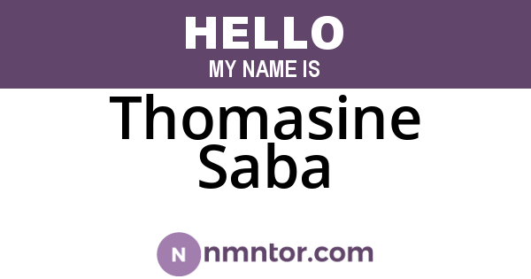 Thomasine Saba