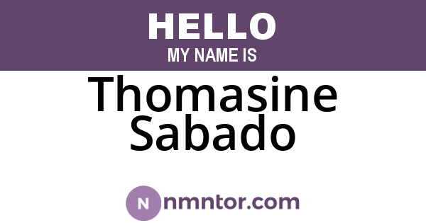 Thomasine Sabado