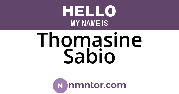 Thomasine Sabio