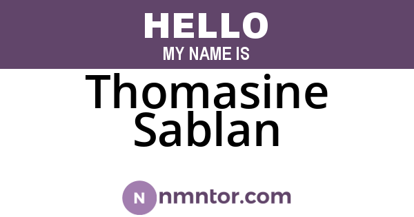 Thomasine Sablan