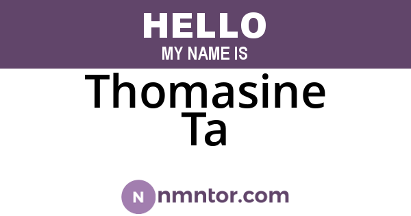 Thomasine Ta