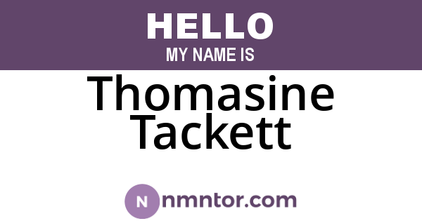 Thomasine Tackett