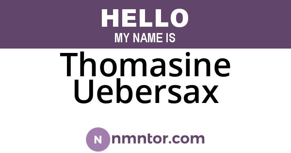Thomasine Uebersax