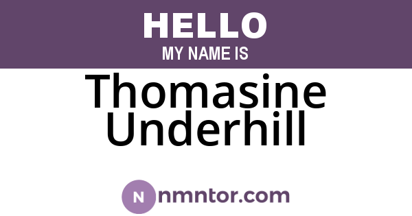 Thomasine Underhill