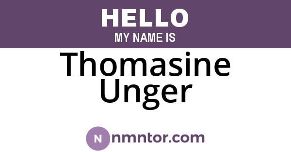 Thomasine Unger