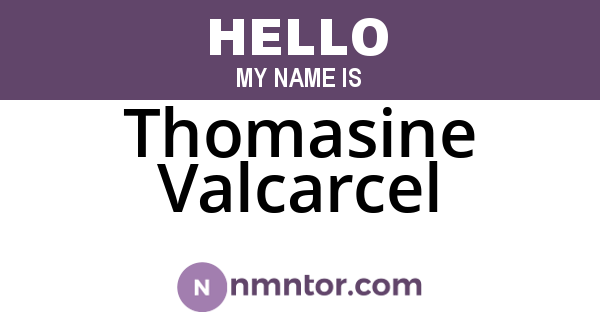 Thomasine Valcarcel