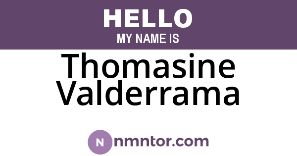Thomasine Valderrama