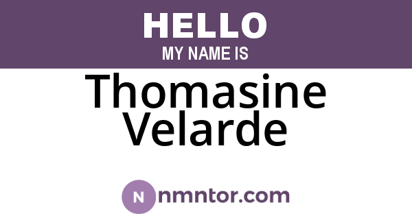 Thomasine Velarde
