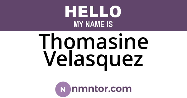 Thomasine Velasquez