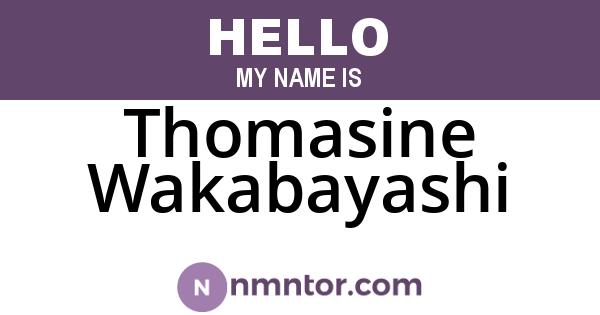 Thomasine Wakabayashi