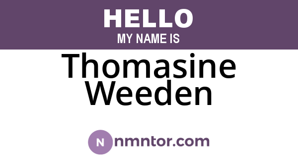 Thomasine Weeden