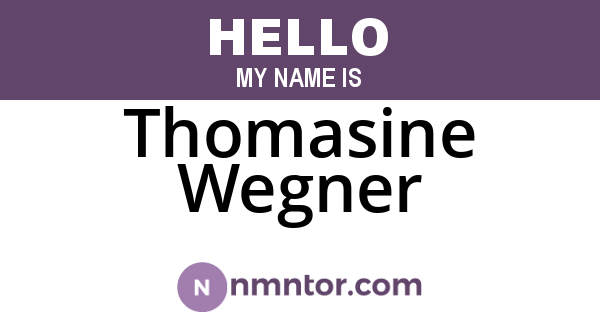 Thomasine Wegner