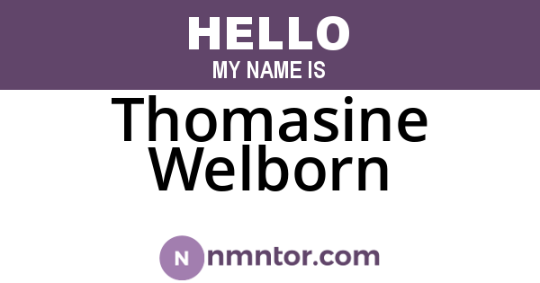 Thomasine Welborn