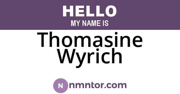Thomasine Wyrich