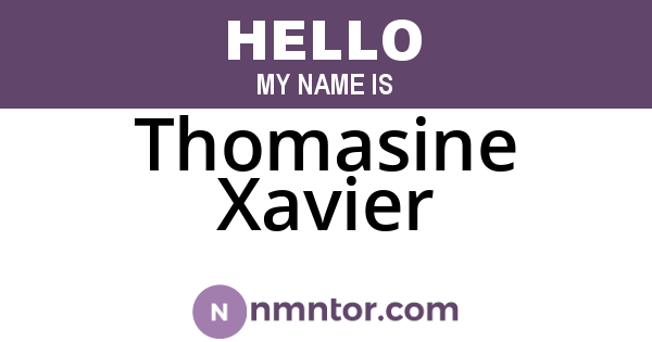 Thomasine Xavier