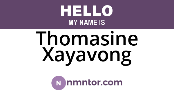 Thomasine Xayavong