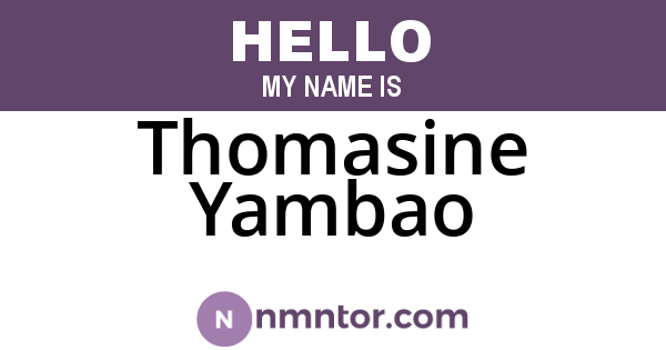 Thomasine Yambao