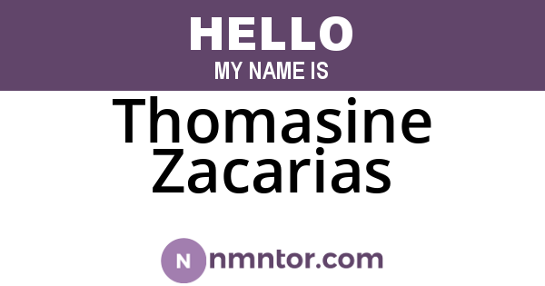 Thomasine Zacarias