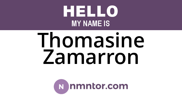 Thomasine Zamarron