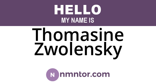 Thomasine Zwolensky