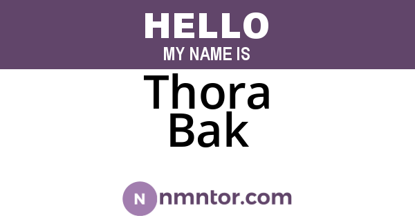 Thora Bak
