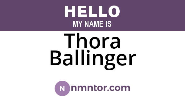 Thora Ballinger