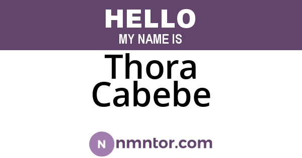 Thora Cabebe