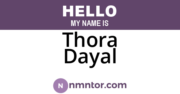 Thora Dayal