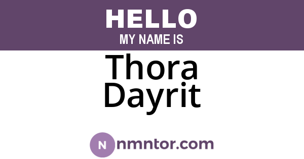 Thora Dayrit