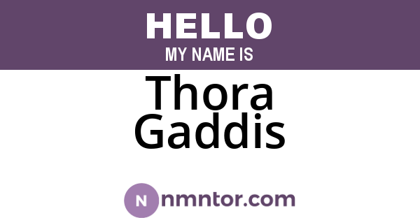 Thora Gaddis