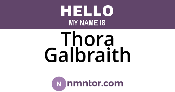 Thora Galbraith