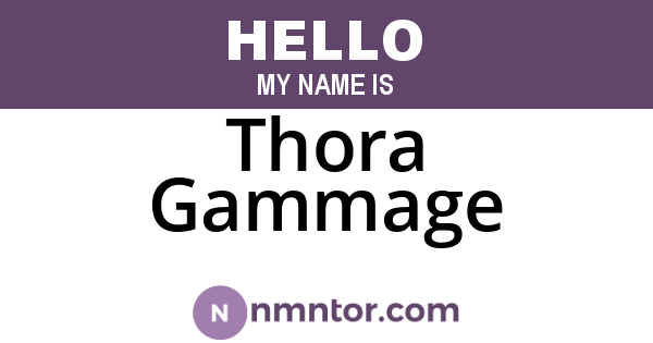 Thora Gammage