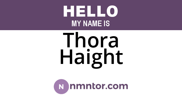 Thora Haight