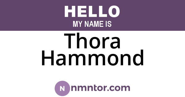 Thora Hammond