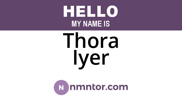 Thora Iyer