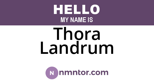 Thora Landrum