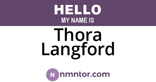 Thora Langford
